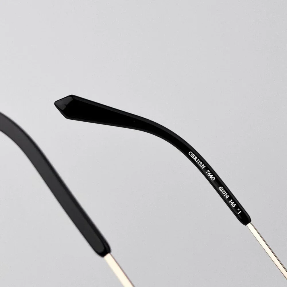 Off-White TAMPA Men Sunglasses Gold Blue Rectangular Frame | Model OERI13N 7640